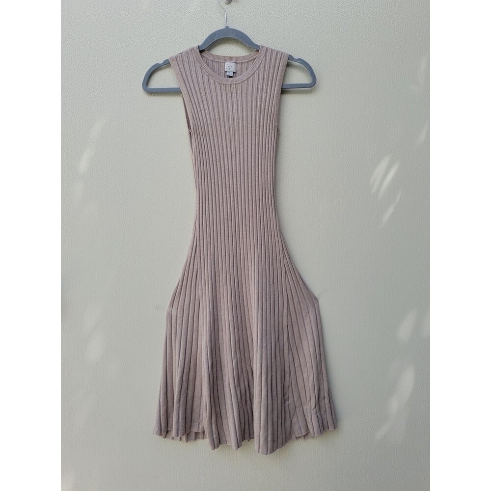 NEW DAY Sleeveless Ribbed Midi Dress in Taupe SIZE S WOMEN